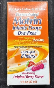 Motrin Concentrated Infant Drops Dye-Free Ages 6-23 Months NEW/SEALED EXP 7/25 - Picture 1 of 3