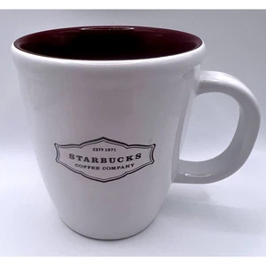 Taza Starbucks Coffee Company 13 oz - blanca con interior rojo intenso (2006) - Imagen 1 de 4