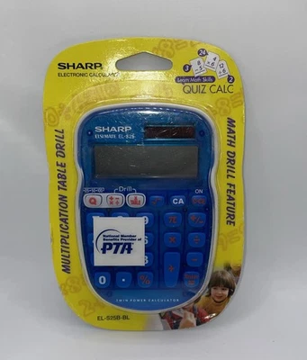 Sharp Quiz Calc Learn Math Skills EL-S25B-BL Multiplication Table Drill New - Image 1 of 3