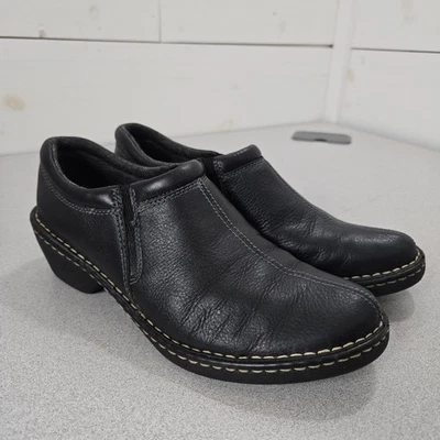 Zuecos Eastland para mujer talla 10 Amore de cuero negro sin cordones Foto 1 de 4