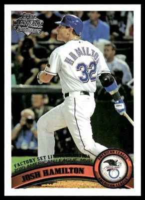 2011 Topps #29 Josh Hamilton Diamond Anniversary Limited Edition - Image 1 of 2