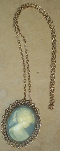 COLLAR/BROCHE CAMAFEO VINTAGE TONO DORADO - Imagen 1 de 3