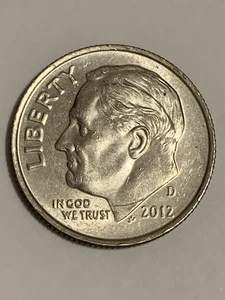 Moneda de 10 centavos Roosevelt 2012-D. - Imagen 1 de 2