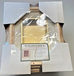 8 x 10 Deep Shadow Box Frame Unfinished Pine Acid Free Double Matted for 5 x 7 - Picture 1 of 8