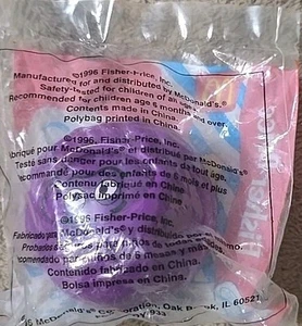 Grimace McDonald's Happy Meal Fisher-Price RollARound Sonaglio Ball Sigillato Vintage - Foto 1 di 3