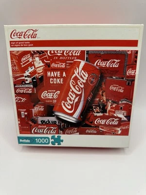 COCA-COLA AD BUFFALO JIGSAW PUZZLE Factory Sealed SIGN of GOOD TASTE NEW MIB - Image 1 of 4