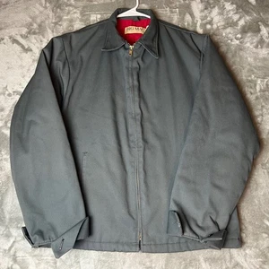 Big Mac Authentic Workwear Quilted Lined Jacket Gray L Tall Made USA - Picture 1 of 7