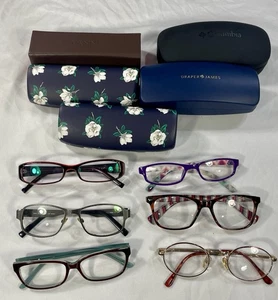 Mixed Lot of Eyeglass Frames and Cases - Picture 1 of 6
