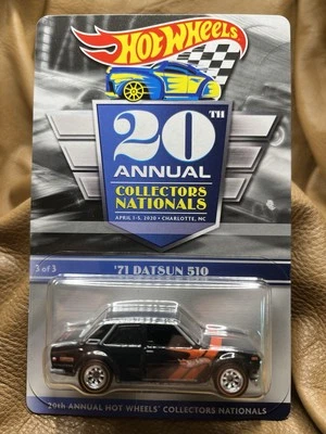 Hot Wheels 20º ANUAL COLECCIONISTAS NACIONALES 71 DATSUN 510 Serie # 4066 / 5K MT Foto 1 de 4