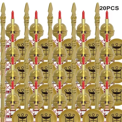 Переплетающийся кирпич рыцарь минифигурки x 21 средневековые римляне спартанцы греки новый - Изображение 1 из 4