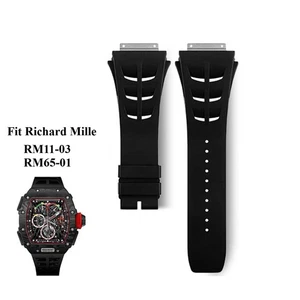 Correa de reloj impermeable de goma flúor FKM para Richard Mille RM65-01 11-03 - Imagen 1 de 26