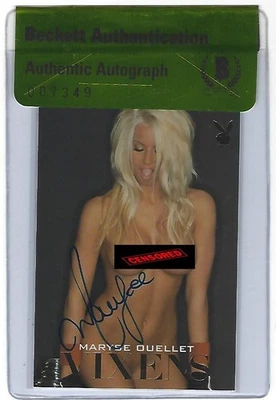 Tarjeta firmada por Maryse Ouellet 2008 Playboy Vixens #74 certificado de autenticidad WWE Divas Champ automática Foto 1 de 4