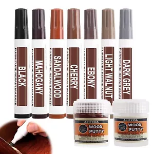 Furniture Repair Kit Wood Markers - New 7 Color Red Sandalwood Series Wood Fl... - Picture 1 of 7
