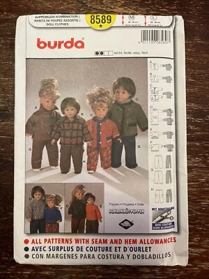 Burda 8589 UNCUT Sewing Pattern, 16-22" Doll Clothes - Image 1 of 2
