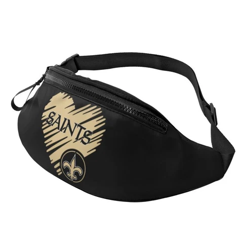 New Orleans Saints Running Belt Love Style Camping Waist Bag Dot Zip Belt Bag Cover