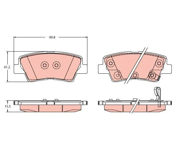 Juego de pastillas de freno, freno de disco TRW GDB2353 para KIA Rio IV Foto 1 de 1