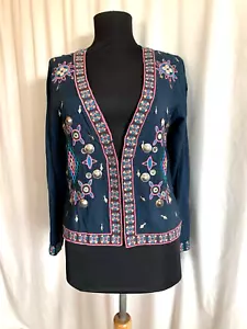 Anthropologie Raga bestickte Boho-Jacke - Größe Extra Small neu mit Etikett - Bild 1 von 5