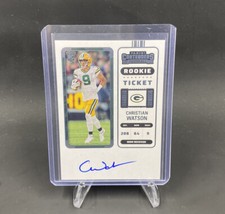 2022 PANINI CONTENDERS CHRISTIAN WATSON TOOKIE TICKET ON CARD AUTO #110! PACKERS