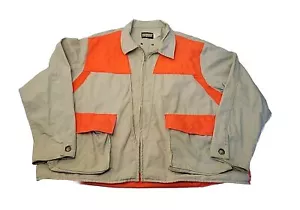 Vintage SafTBak Canvas Hunting Vest Mens XL Blaze Orange Made in USA Game Bag - Picture 1 of 11
