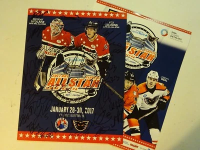 Programa AHL All Star Game 2017 multi autografiado por 32 jugadores de hockey Foto 1 de 4