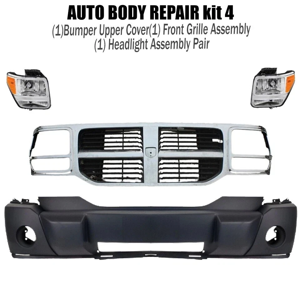 Крышка переднего бампера и решетка для Jeep Liberty 2007-2011 Dodge Nitro 2002-2012 годов выпуска - Изображение 1 из 4