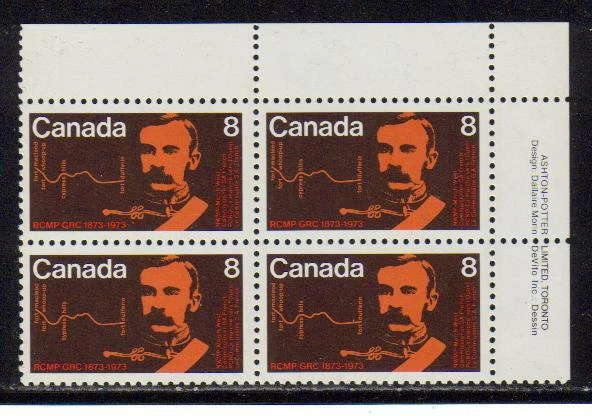 1973 Canada SC# 612 UR - R.C.M.P. Centenary - Plate Block M-NH Lot # 2511 - Image 1 of 1