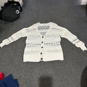 RIVER ISLAND weiße Häkel Strickjacke Gr. M - Bild 1 von 7