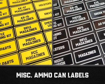 Misc. Various Ammo Can Label Stickers - Organize Your Ammo Can Storage - Image 1 of 4