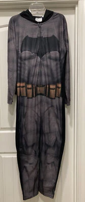 Batman Adult Size M 1 Piece Sleeper Pajamas Or Halloween Costume Dawn Of Justice - Image 1 of 4