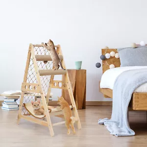 Kratzbaum Katzenbaum Katzenkratzbaum Kletterbaum Spielbaum für Katzen 85cm Holz - Bild 1 von 16