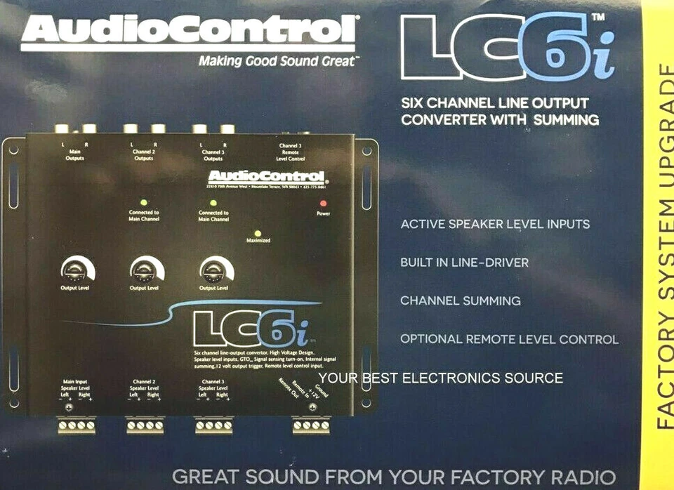 AudioControl LC6i 6 Channel Stereo Line Output Converter Internal Summing NEW - Image 1 of 1