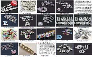 Rhinestone Letters - Personalize Your Own Bracelets, Keychains, Pet Collars..etc - Picture 1 of 12