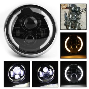 7"Zoll Scheinwerfer Abblendlicht Fernlicht Standlicht Motorrad Cafe Racer AH - Picture 1 of 13
