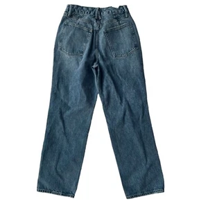 Good American Damen 90er Jahre Staubmantel Jeans Größe 4 abgenutzt gerades Bein neu mit Etikett - Bild 1 von 8