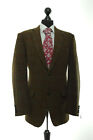 Harris Tweed Jacket Suit 52 Green Olive Checked Single Row 2-knopf Like New
