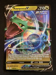 Rayquaza V 110/203 Evolving Skies Ultra Rare Holo Pokemon TCG Card NM - Picture 1 of 3