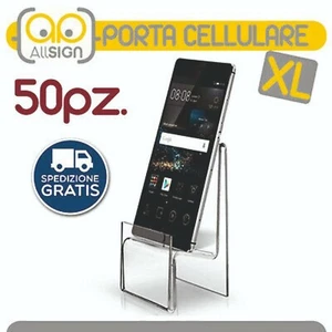 50 ESPOSITORI PORTA CELLULARE PLEXIGLASS SMARTPHONE TELEFONO SEGNA PREZZO BIG - Foto 1 di 1