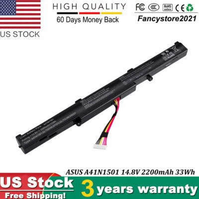 Batería A41N1501 para ASUS N552V N552VW N752 N752V N752VW GL752 GL752V EE. UU. Foto 1 de 4