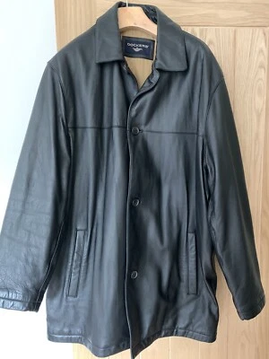 Dockers Men’s Black Classic Real Leather Coat. - Image 1 of 4