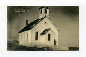 Postal de colección Cuttyhunk MA Mass 1949, Iglesia Metodista de la Unión, Cape Cod - Imagen 1 de 2
