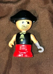 Vintage Playskool Lil Playmates Little People Pirate Hook Hand Eye Patch Hat - Picture 1 of 5