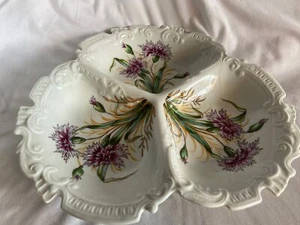 Carlsbad Austria CSM Serving Divided Section Bowl C. S. M. Camill Schwalb 1890's - Picture 1 of 8