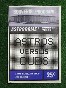 PROGRAMA HOUSTON ASTROS 1965 vs CHICAGO CUBS PRIMER AÑO ASTRODOME Joe Morgan - Imagen 1 de 6