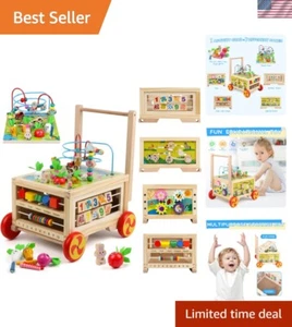 Wooden Activity Cube 7-in-1 Montessori Toy Multipurpose Educational Learning ... - Picture 1 of 8