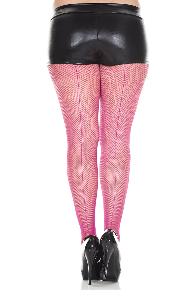 Meia-calça Music Legs plus size rede costura traseira 920Q - Imagem 1 de 1