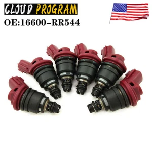 6PCS NEW Fuel Injectors 16600-RR544 For Nissan Skyline R33 RB25DET ECR33 300ZX - Picture 1 of 5
