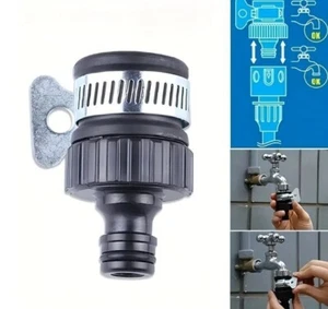 1 PZ ADATTATORE UNIVERSALE CON MANICOTTO E MORSETTO A ATTACCO RAPIDO IN ABS NERO - Foto 1 di 11