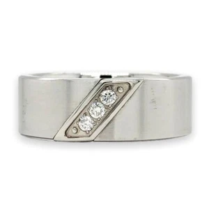 Tungsten & 0.12cttw G/SI2 Diamond 8mm Men's Band Ring - Picture 1 of 4