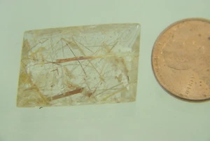 BUTW Natural Brazilian Rutilated Quartz Cabochon Gemstone Lapidary 4720P - Bild 1 von 2