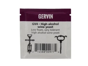 Gervin GV4 High Alcohol Wine Yeast 5g Sachet For ABVs of Up To 21% Homebrew - Picture 1 of 2